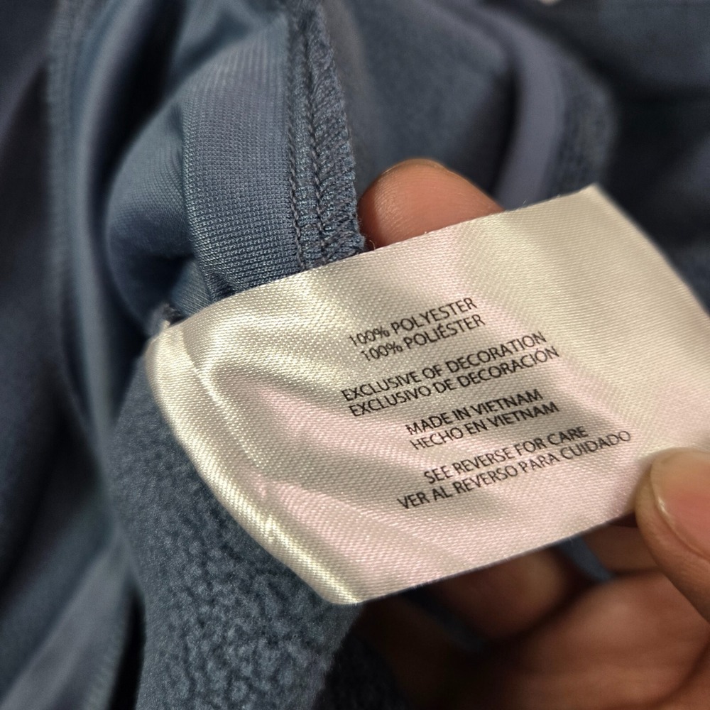 Eddie Bauer Men Sweater 2XL Blue Fleece‎ 1/4 Snap Pockets Outdoor Hiking - Picture 11 of 11